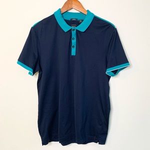 Hugo Boss Slim Fit Navy/Aqua Polo Shirt